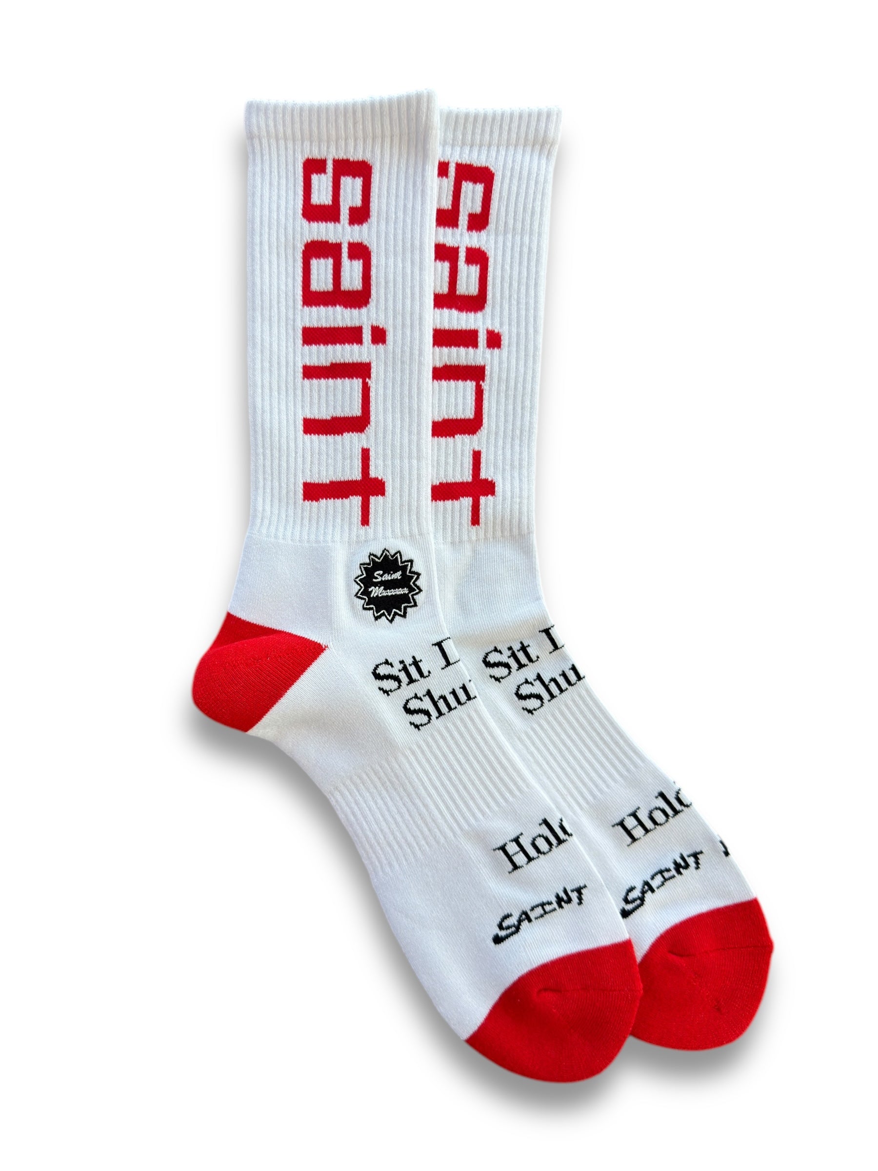 国内発送☆Saint Mxxxxxx☆SOCKS/SIT DOWN/WHITE SAINT M×××××× SAINT SIT DOWN SOCKS - WHITE | REVERSIBLE