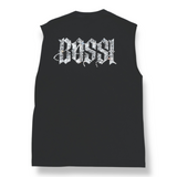 BOSSI Rhinestone T-Shirt - Snake Engine Cutoff / X-Large