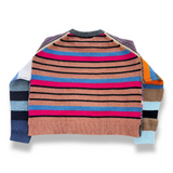 Waste Yarn Project Lori Short Crew Sweater - Multicolor