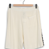 Commas Embroidered Crochet Short - White