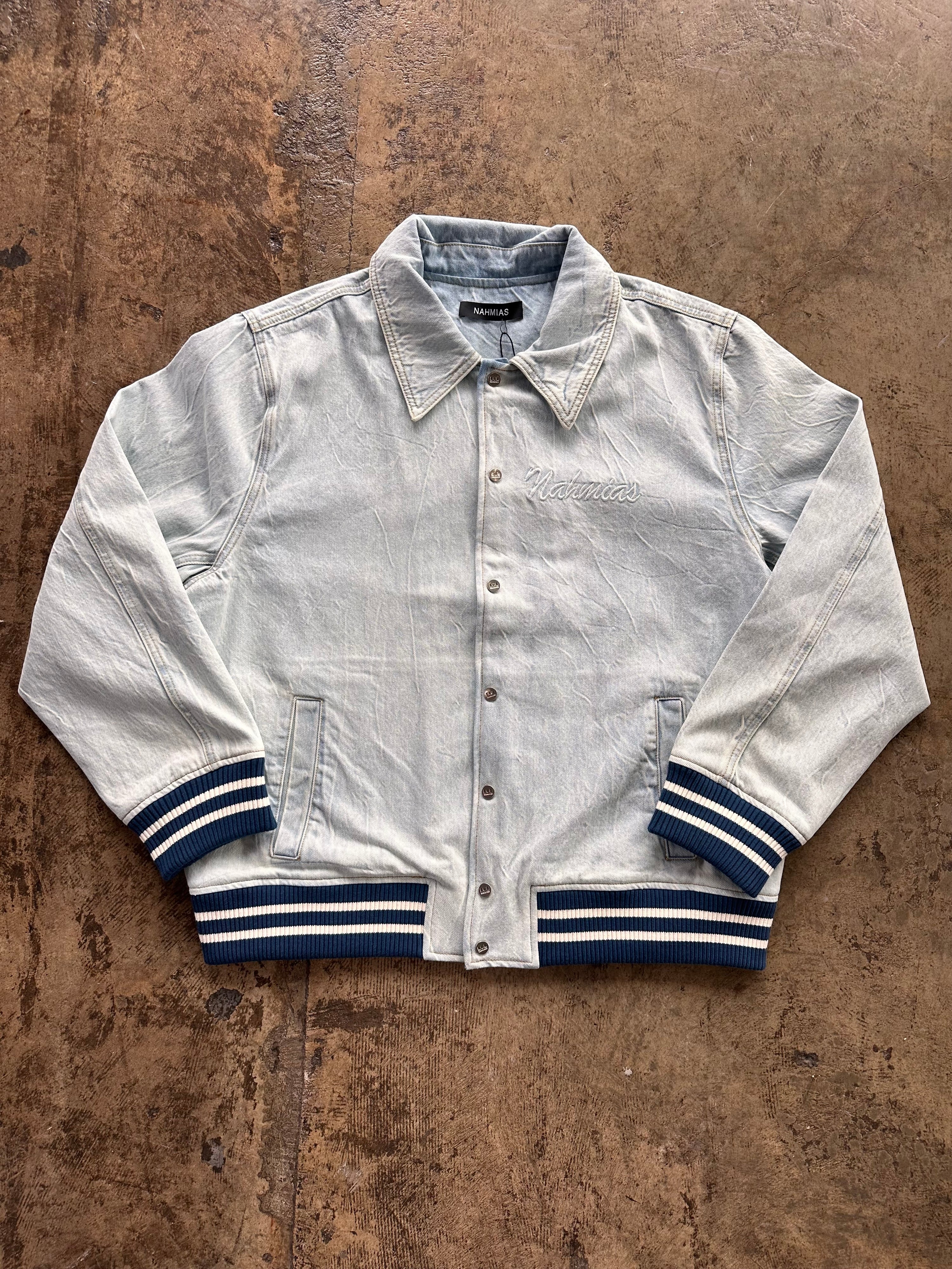 Nahmias Denim Miracle Academy Bomber Jacket