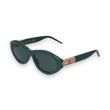 Casablanca Acetate/Brass/Gold Sunglasses - Green