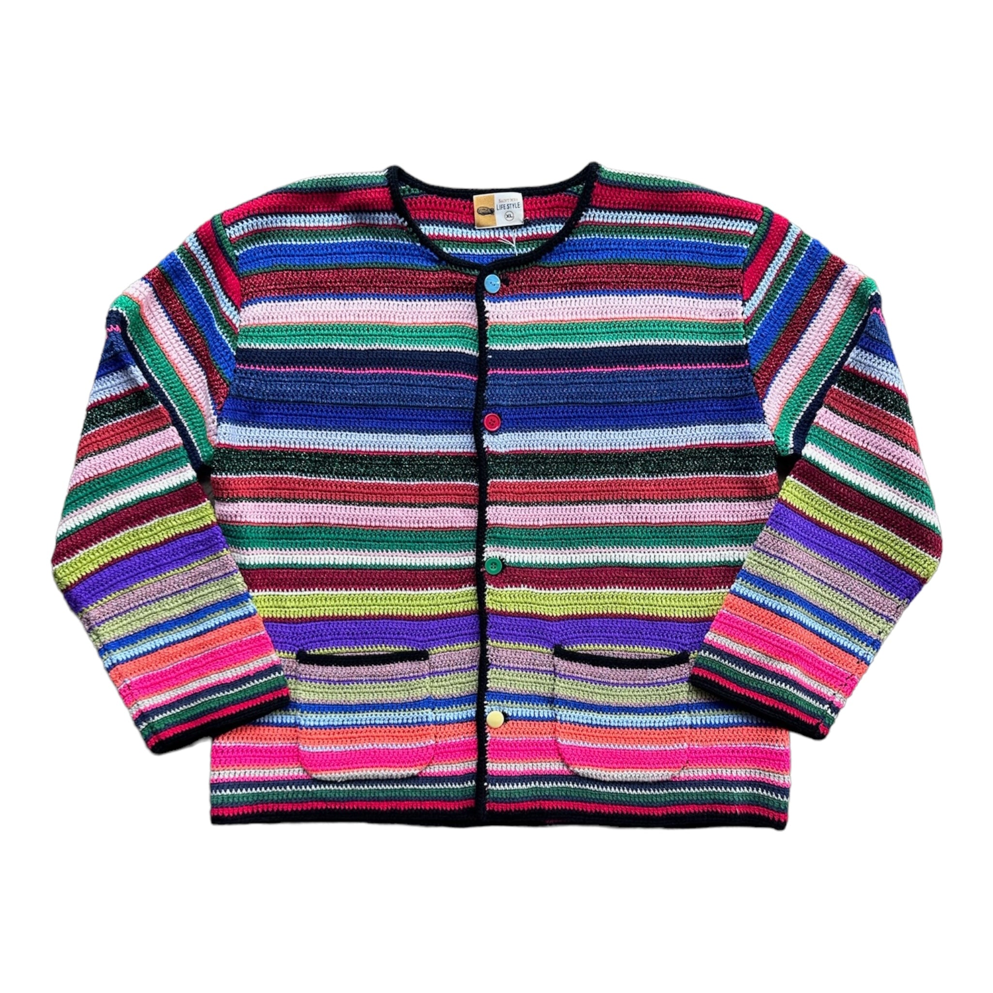 Saint Mxxxxxx x Lastman Striped Multicolor Cardigan