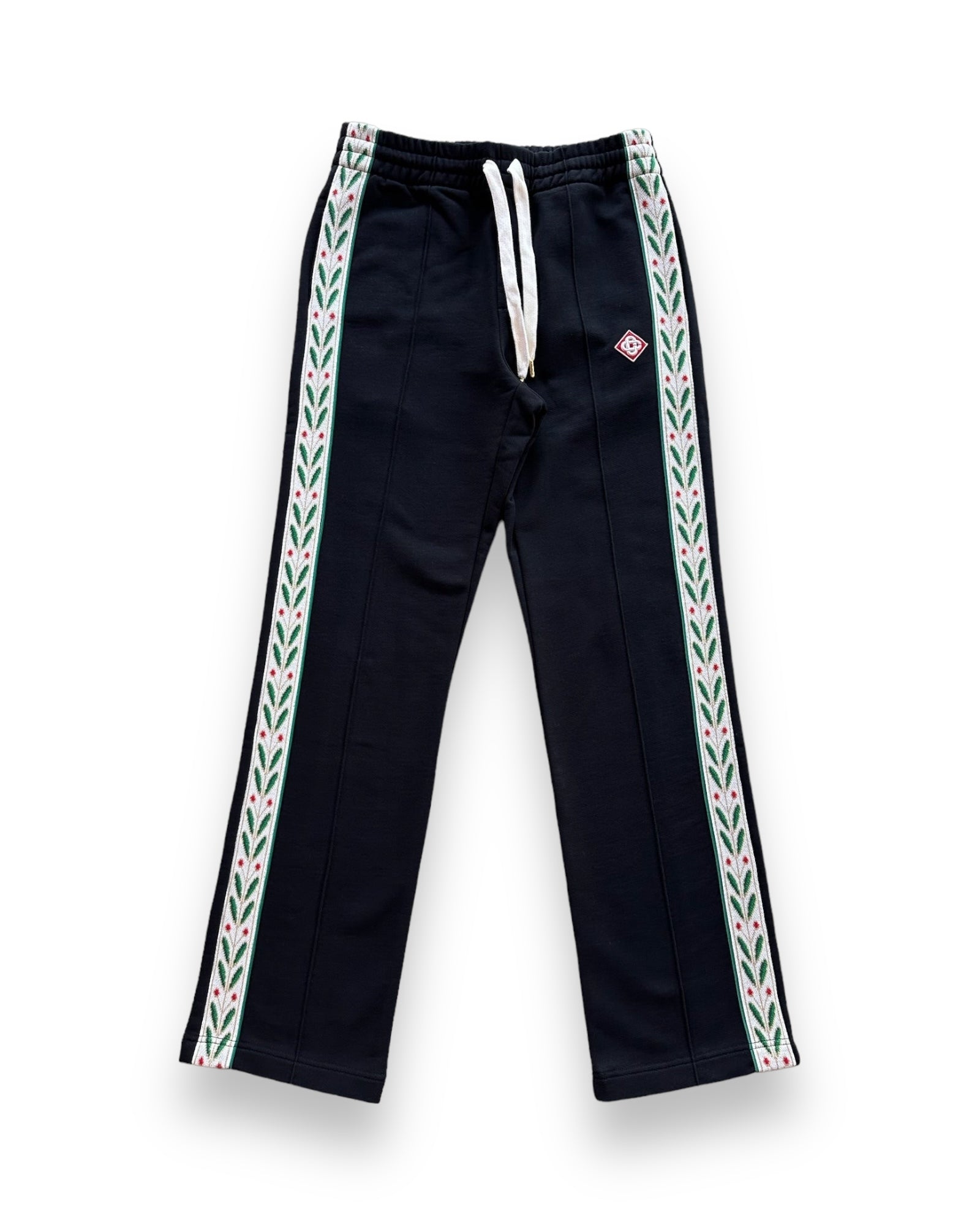 Casablanca Laurel Tape Panelled Sweatpants - Black