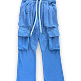 Nahmias Logo Cargo Sweatpants - Worn Blue