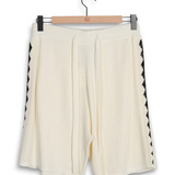 Commas Embroidered Crochet Short - White
