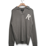 Represent Knitted Boucle Polo - Grey