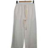 Commas Wide Leg Linen Trouser - White
