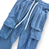 Nahmias Logo Cargo Sweatpants - Worn Blue