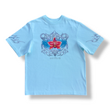 Casablanca Blades Printed Oversized T-Shirt - Pale Blue