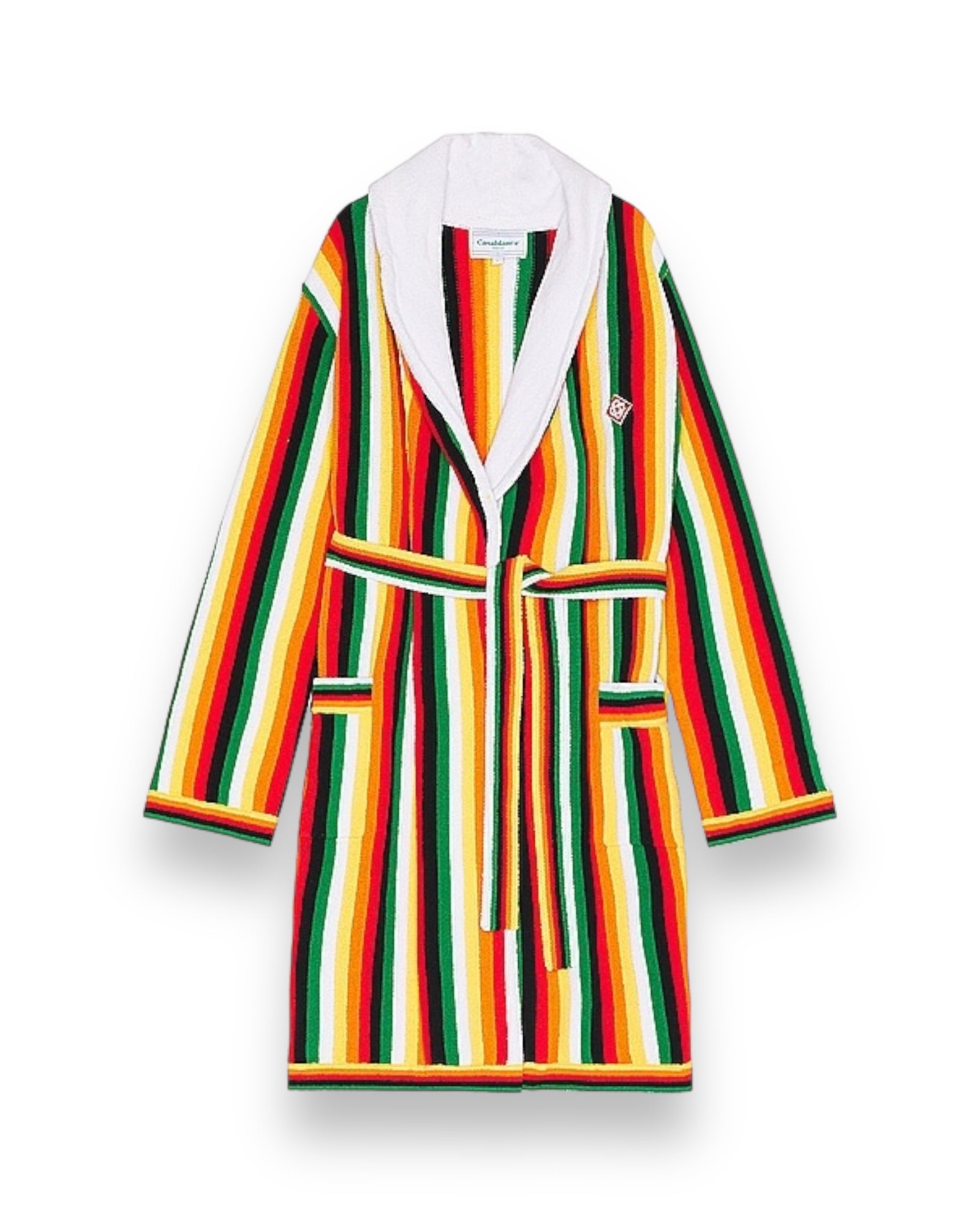 Casablanca Striped Toweling Robe - Multi