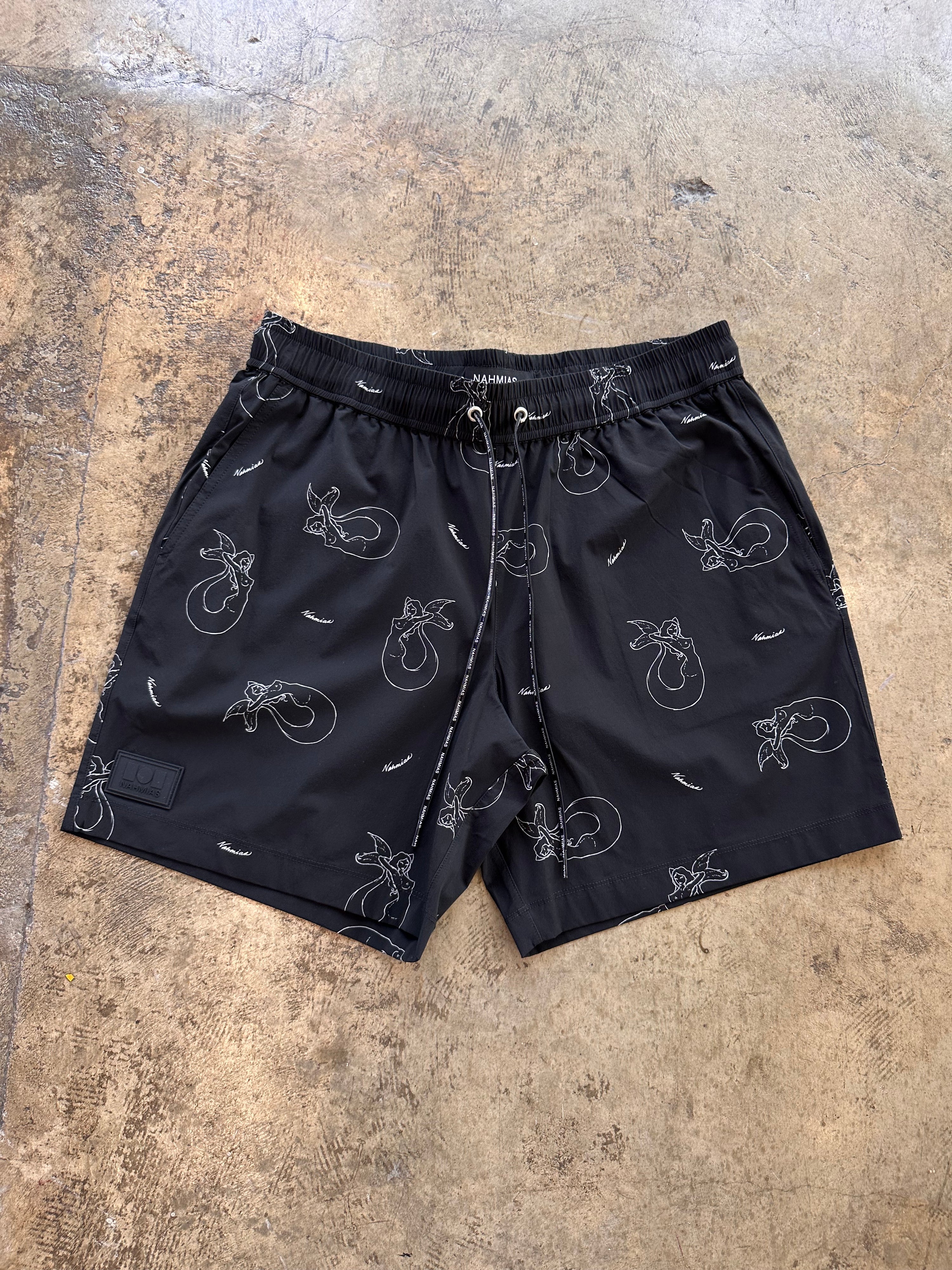 Nahmias Mermaid Swim Trunks Black