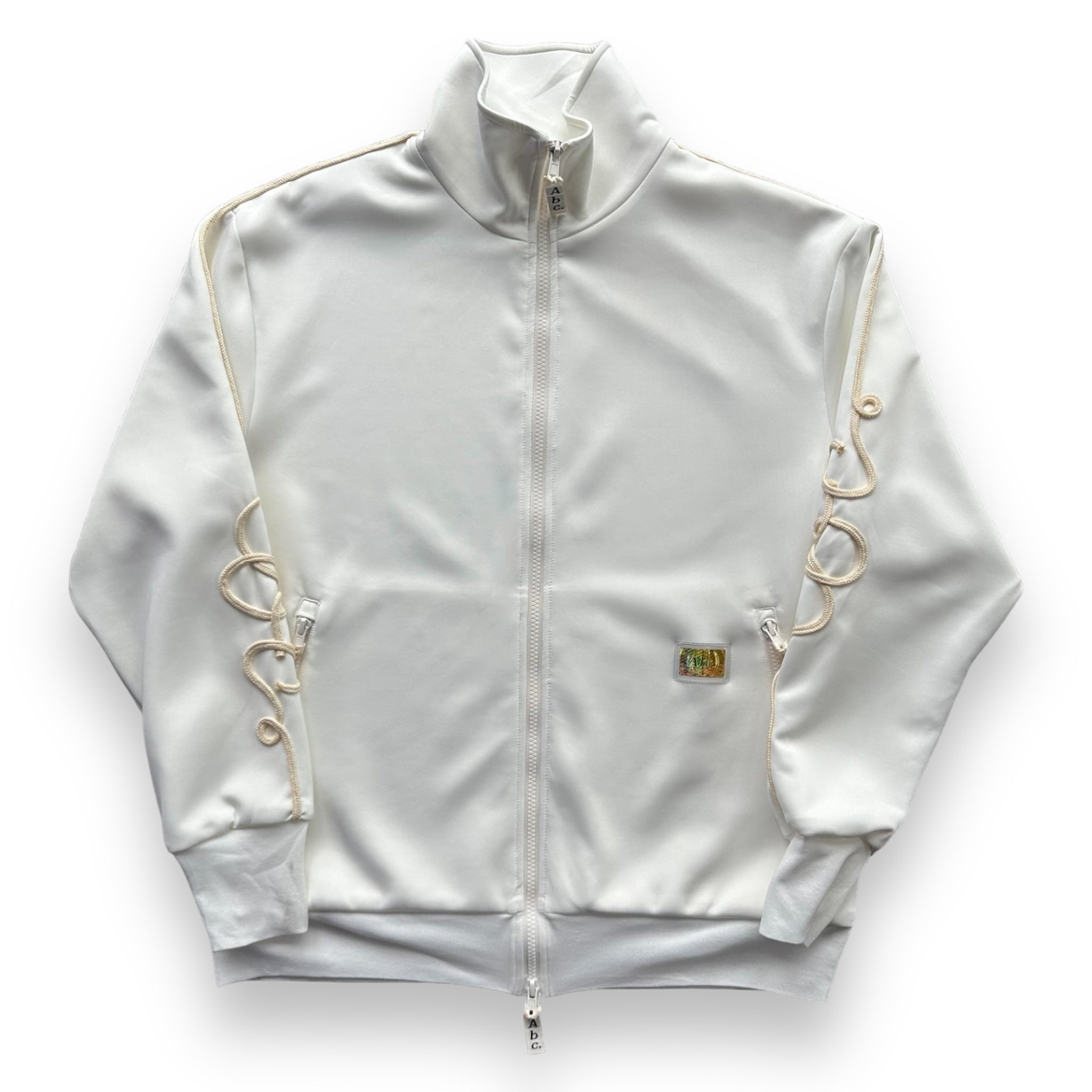 Abc. 123. Hologram Soutache Track Jacket - White