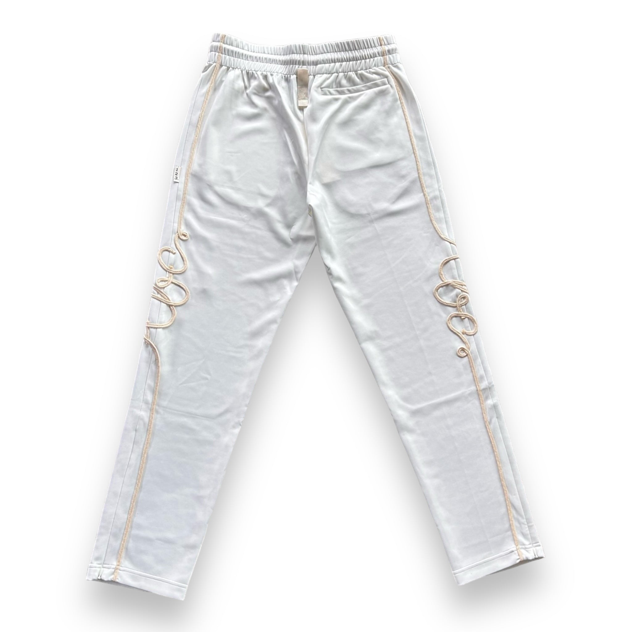 Abc. 123. Hologram Soutache Track Pant - White