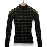 Amiri Women's MA Quad Flocked Top - Black