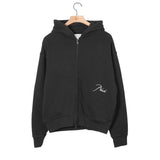 Rhude Classique Zip Up Hoodie - Black/White
