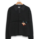 House Of Errors Knitted Peeping Rugby - Black/Grey