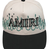 Amiri Flames Canvas Hat - Ivory