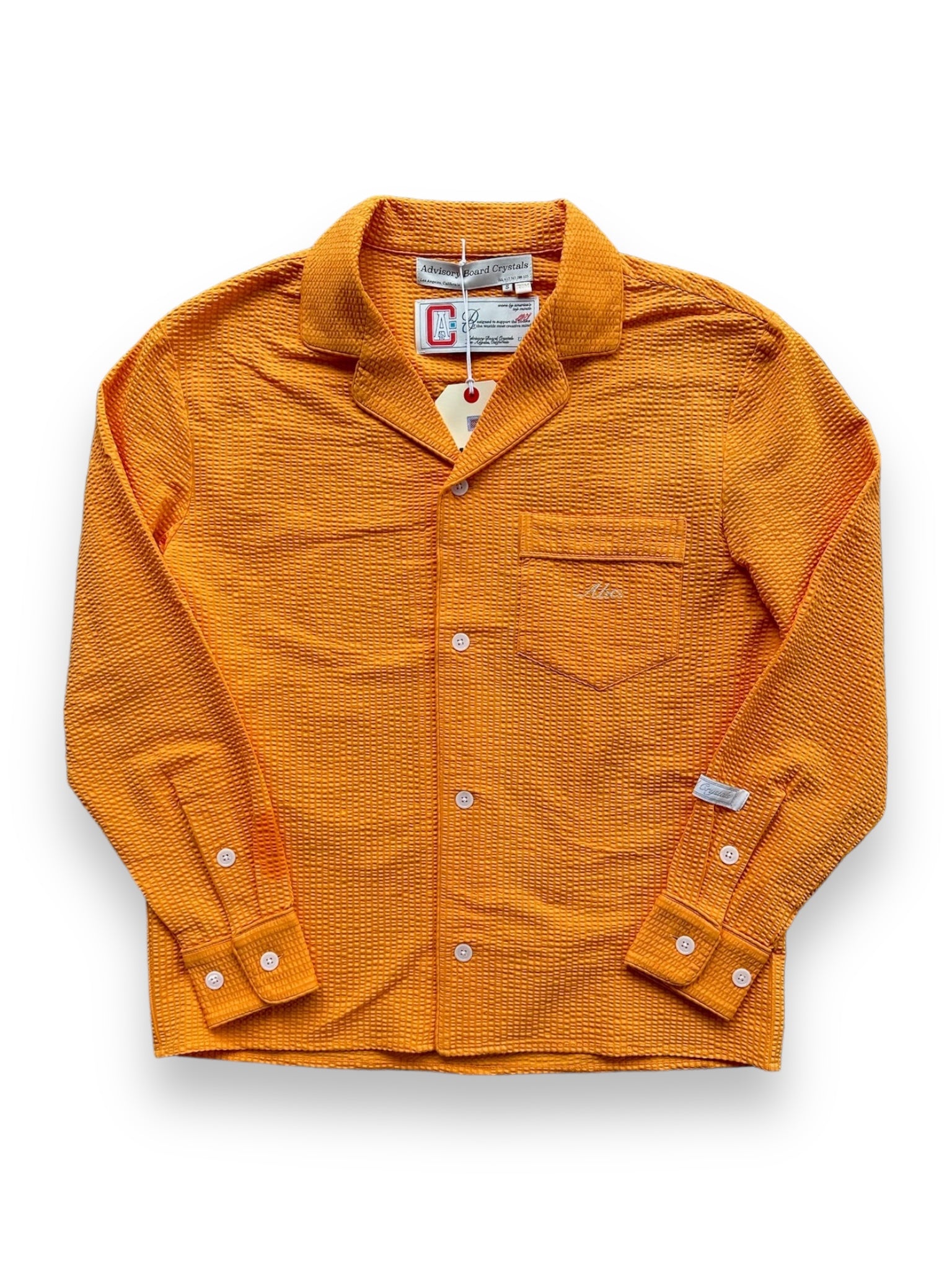 Abc. Malibu Dinner High Guaze Wave Strip L/S Shirt - Orange