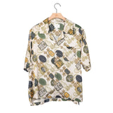 Rhude Vin Bandana Button Up Shirt - Cream/Multi