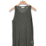 Commas Pointelle Knit Tank - Khaki