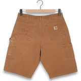 Warren Lotas Serenity Vintage Carhartt Double Knee Shorts -Tan/Cardinal