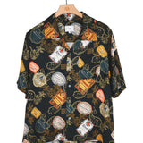 Rhude Vin Bandana Print Button-Up Shirt - Black/Multi