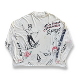 Saint Mxxxxxx L/S Drawing Tee - White ( One Size )