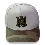 Amiri MA Outline Camo Canvas Hat - Alabaster