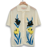 Marni Flower Mesh Polo - Alabaster