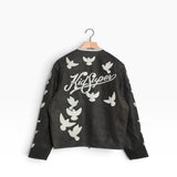 Kidsuper - Doves Distressed Leather Moto Jacket - Black