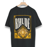 Rhude Playing Card Tee - Vintage Black/Yellow