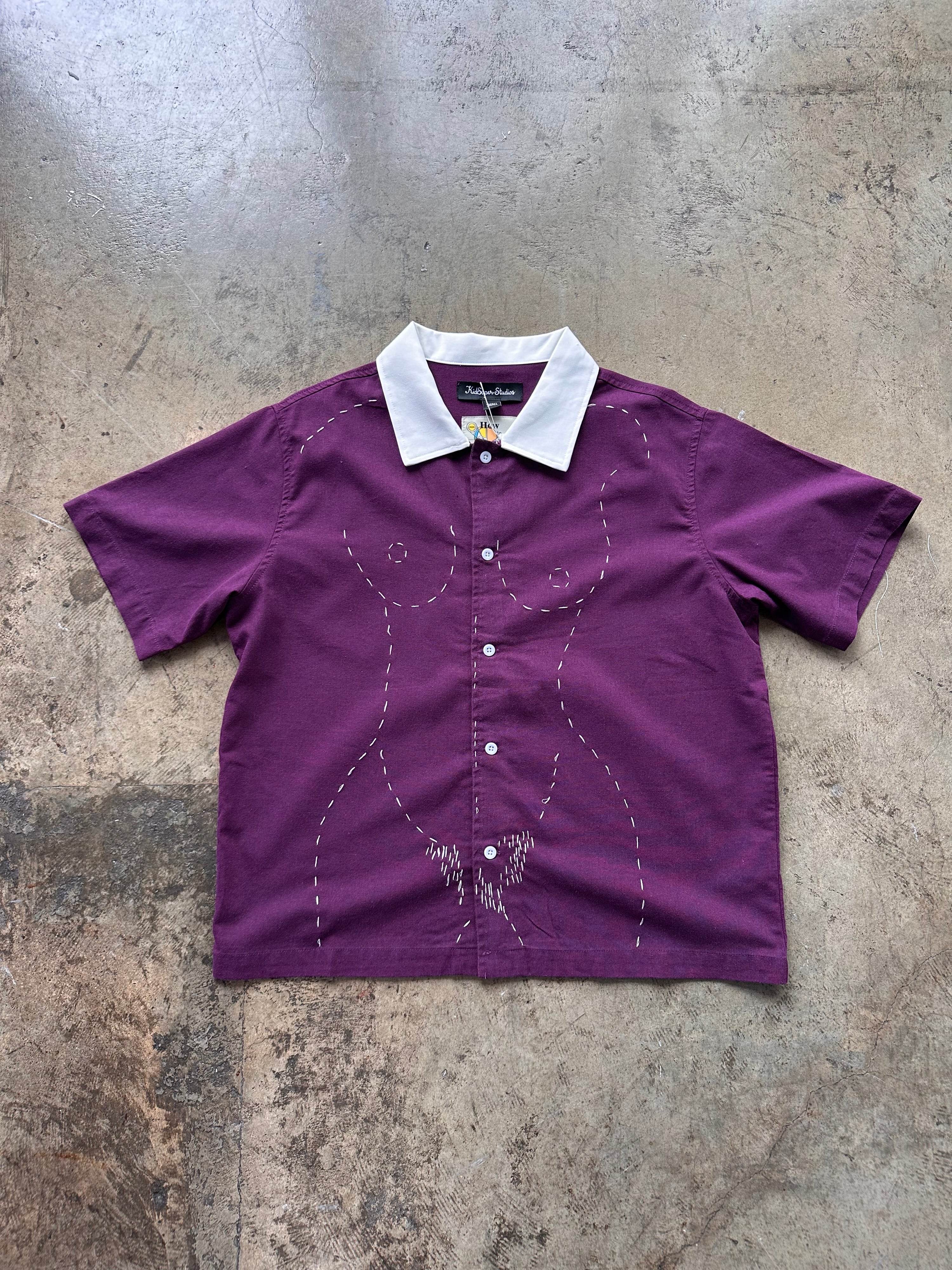 Kidsuper Embroidered Figure Shirt - Wine