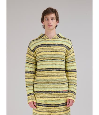 Marni Soft Cotton Roundneck Hoodie Multicolor India Yellow