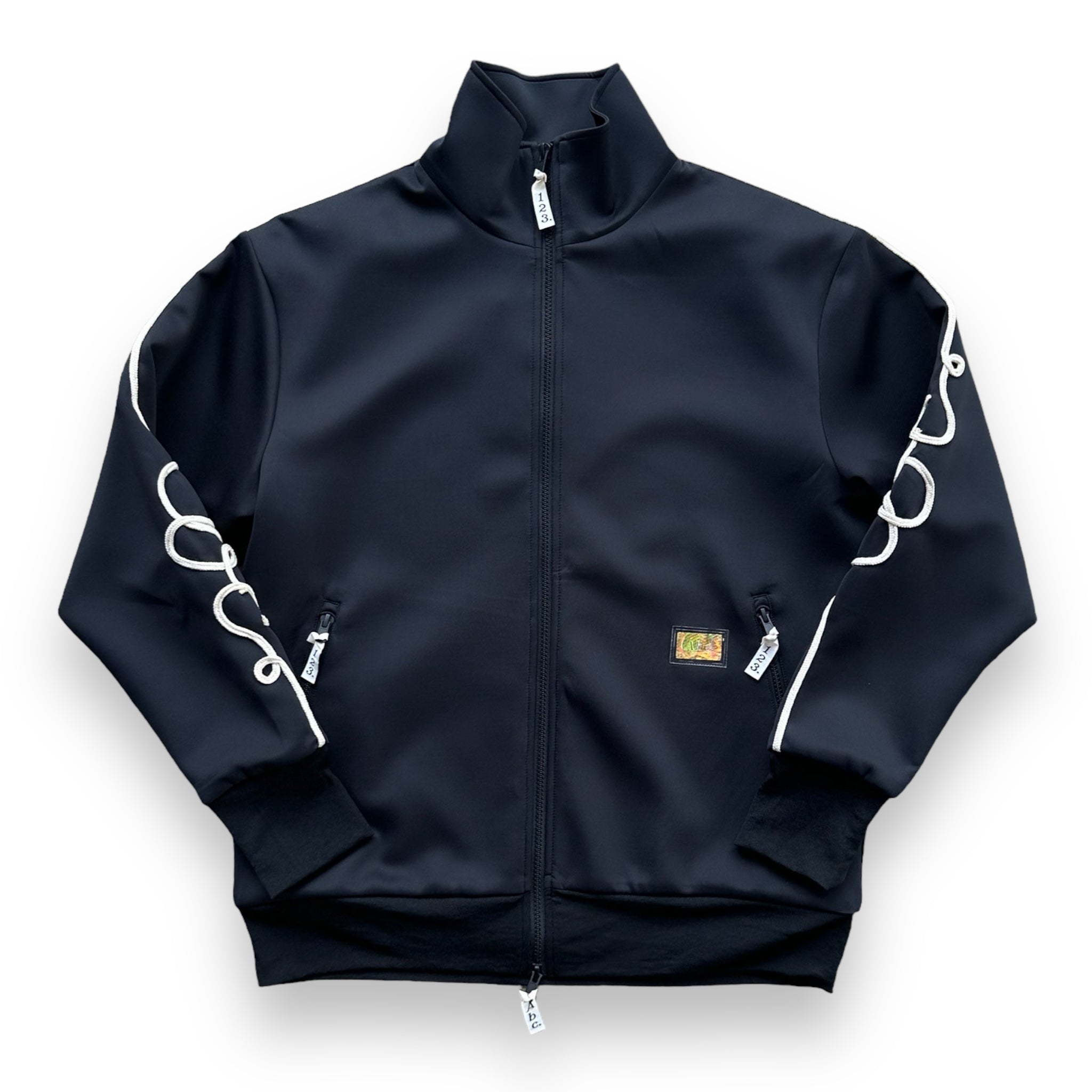 Abc. 123. Hologram Soutache Track Jacket - Black