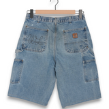 Warren Lotas Serenity Vintage Carhartt Double Knee Shorts - Blue Denim/Black