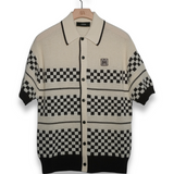 Amiri Checkered Mesh Shirt - Alabaster