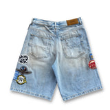 Amiri Station Patch Denim Short - Perfect Antique Indigo