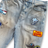Amiri Statin Patch Straight Jean - Perfect Antique Indigo