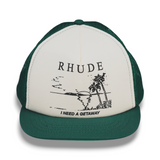 Rhude I Need A Getaway Trucker Hat - Green/White