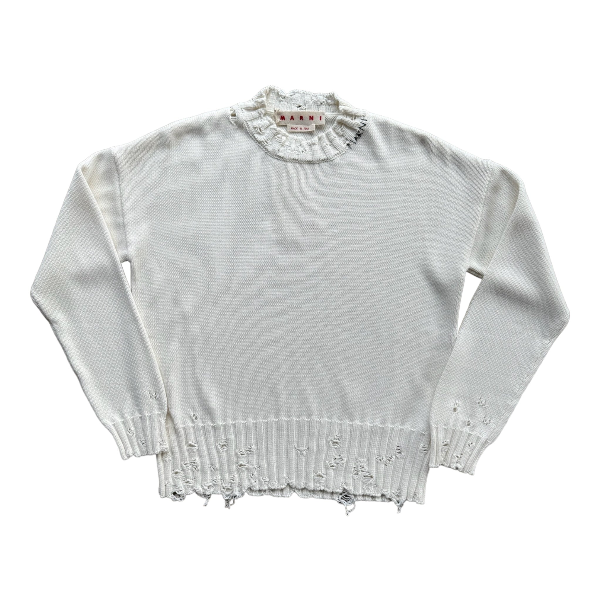 Marni Crewneck L/S Sweater - White