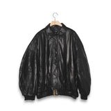 Willy Chavarria OS Hustler's Leather Jacket - Black