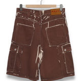 Marni Colour Print Light Denim Shorts - Tobacco
