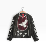 Kidsuper - Doves Distressed Leather Moto Jacket - Black