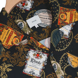 Rhude Vin Bandana Print Button-Up Shirt - Black/Multi
