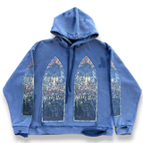 Who Decides War Faded Hoodie - Indigo