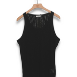 Commas Pointelle Knit Tank - Black