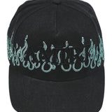 Amiri Flames Canvas Hat - Black