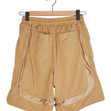 Rhude Baggy Mesh Collegiate Logo Shorts - Gold