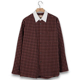 Marni Dyed Check Poplin Shirt - Cherry